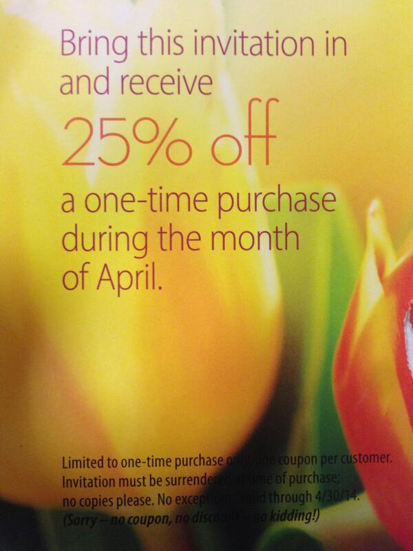 Don't forget to bring your coupon pamphlet with you when you visit!  We can't give you the discount without it!