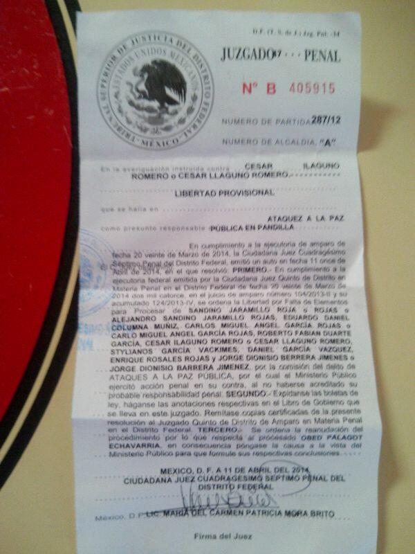 wendydelarosa87's tweet photo. Boleta de libertad de lis procesados #1DM fotos via@ArmandoChulin @Coordinadora1DM http://t.co/UiJ05Wyhlu