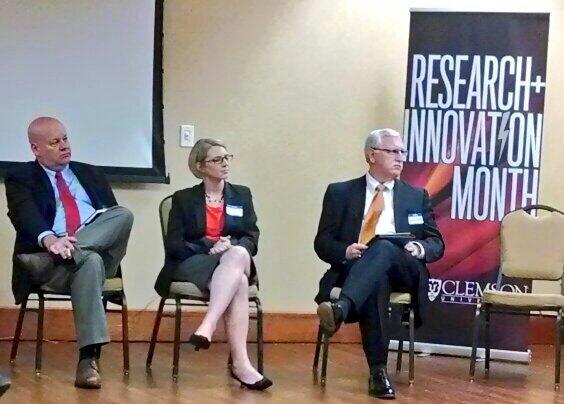 ciclemson's tweet photo. .@swampfox #clemsonrim Focus on research area and develop talent to support manufacturing http://t.co/qdybtcw72B