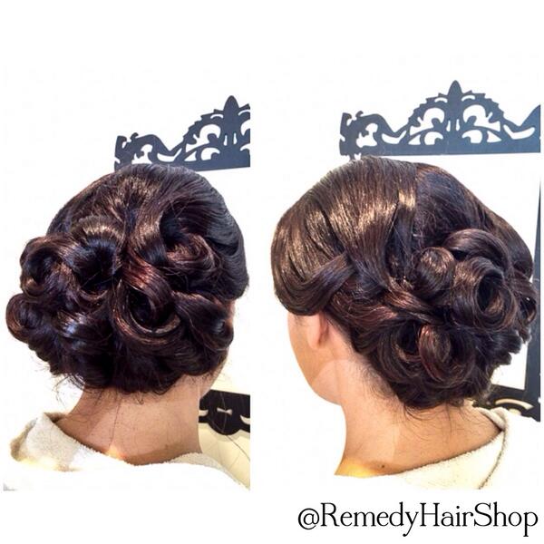RemedyHairShop's tweet photo. A beautiful #bridal 'do by Liz! Email us, remedyhs@gmail.com to get a quote on private booking for your bridal party! http://t.co/sA4kfp46b3