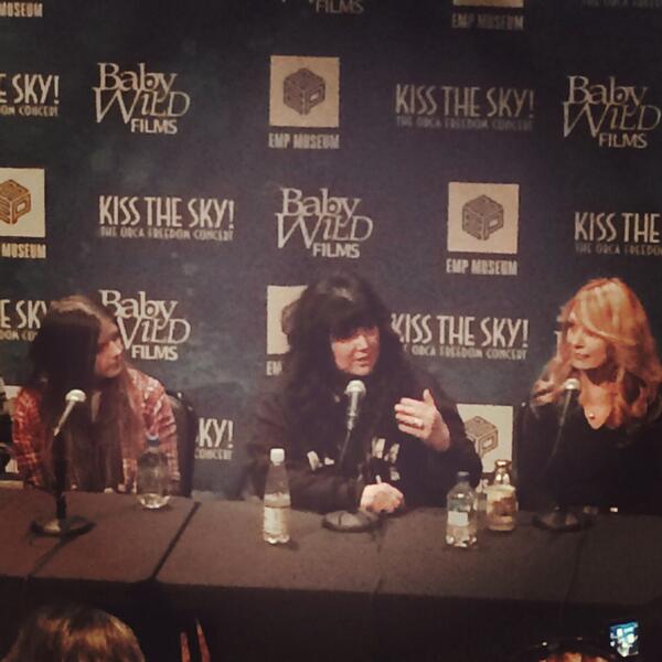 mopop's tweet photo. Kiss the Sky: #OrcaFreedom press conference in progress! All the artists are very passionate about Orca advocacy. <3 http://t.co/qVn7fFRDQI