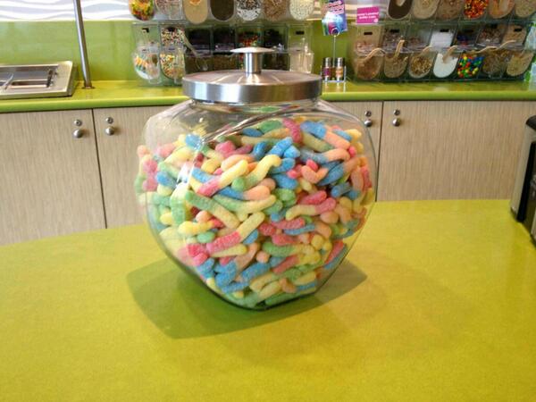 Guess how many for chance to win FREE yogurt for 1 year!  must guess at Menchie's JC