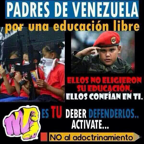 CASTORFAVELO's tweet photo. NO AL ADOCTRINAMIENTO http://t.co/LPKImfIFhk