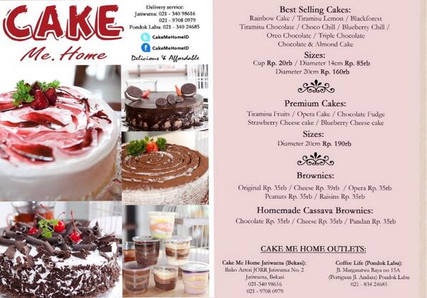 CakeMeHomeID's tweet photo. Ini price list cake2 kita :) bisa pesan delivery juga http://t.co/oi5FMKFKAK