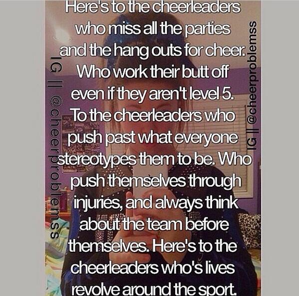 Here's to the cheerleaders... 🎀💪 #commitment #OURsport