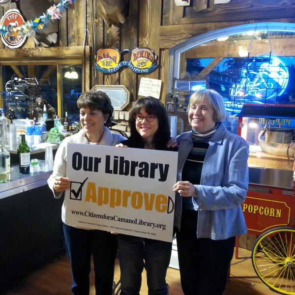 camlibrary2014's tweet photo. Wow! The #Camano library bond passed. Here's a pic of the campaign co-chairs. Camano island voters love kids! http://t.co/5OASkCz6m9
