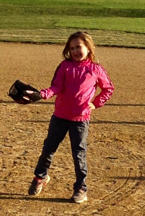RussJamie's tweet image. Gabby at Softball practice.