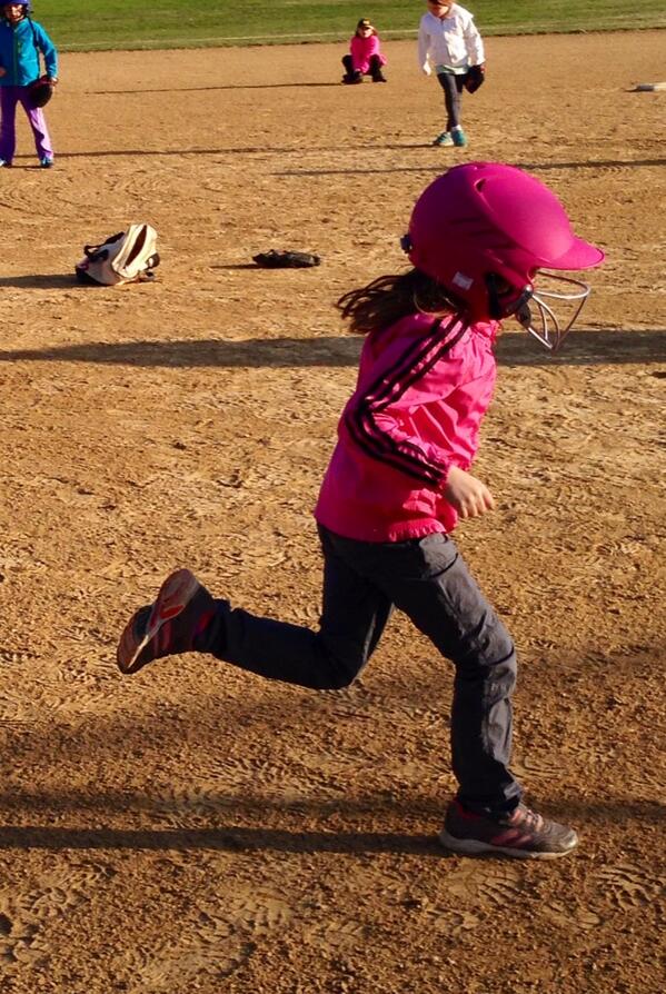 RussJamie's tweet image. Gabby at Softball practice.