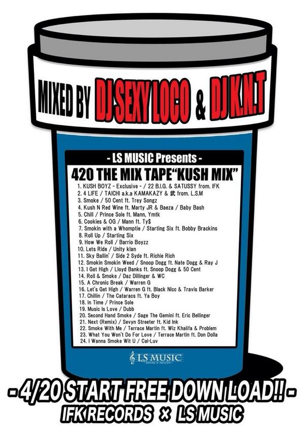 DJ SEXY LOCO &amp; DJ K.N.Tによる 420 THE MIX TAPE ”KUSH MIX ” はこちらから➡︎ soundcloud.com/ls-music-nala/…
 #LS_MUSIC #LSMUSIC #NALA