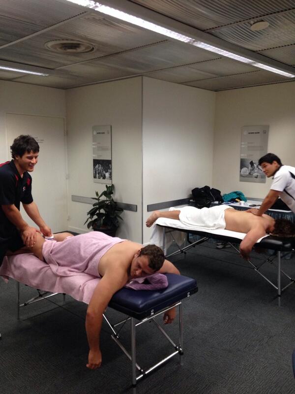 One set of brothers getting massaged by another set of brothers. #seeingdouble <a href="/jeanpierresmit1/">JP Smith</a> <a href="/Ruan_Twin/">Ruan Smith 🇿🇦</a>