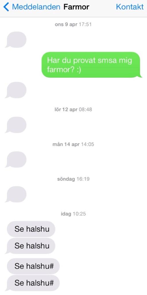 Farmors sms-äventyr fortsätter.. 😝