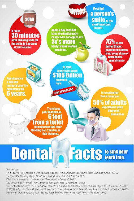 Dental Facts! #Dentist #BrushTwiceDaily #Dentistry #StayHealthy #DentistryFacts