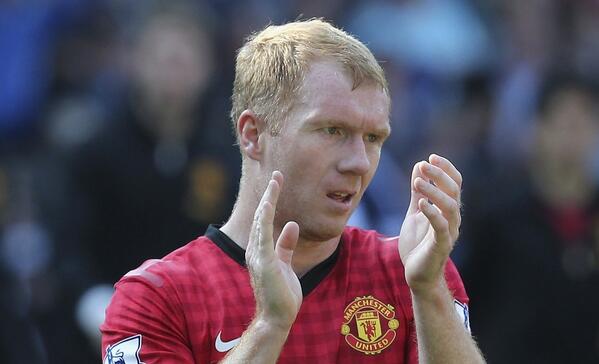 Man Utd confirm Paul Scholes is assisting Ryan Giggs, Nicky Butt and Phil Neville at training this morning. #mufc