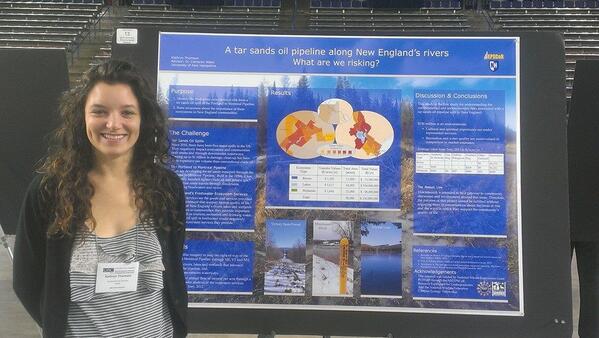 KaityT18's tweet image. &quot;A #tarsands oil pipeline along New England&apos;s rivers -- What are we risking?&quot; #ISE2014 @CampusEcology @NHEPSCoR @NSF