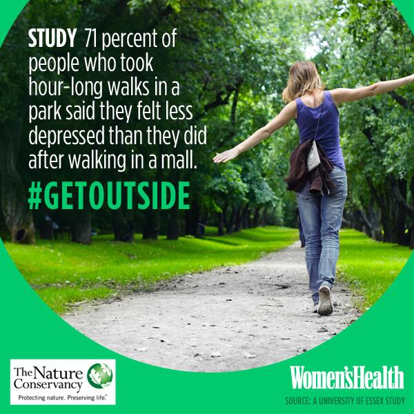 WomensHealthMag's tweet image. An easy way to boost your mood:   ow.ly/w0aIy #GetOutside cc @nature_org