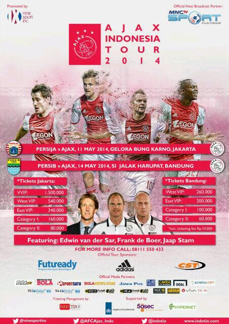 RT <a href="/OranjeINDO/">Oranje Indonesia 🇮🇩🇳🇱</a>: Wuih, van der Sar, Frank de Boer, Siem de Jong &amp; <a href="/AFCAjax_Indo/">AFC Ajax (Indonesia)</a> akn dtg bln Mei! <a href="/NineSportInc/">Nine Sport Inc.</a>