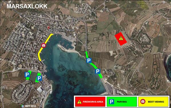 「マルタ島の国際花火大会」4月25日Marsaxlokk 21時～23時