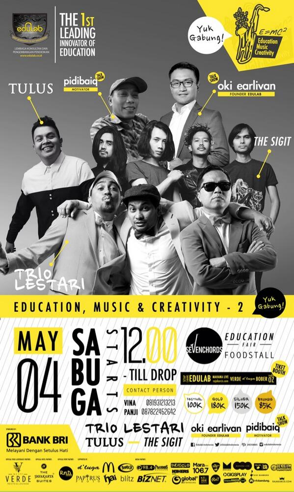 4 Mei 2014 di Sabuga akan ada penampilan dari <a href="/dr_tompi/">dr tompi spBP</a> <a href="/GlennFredly/">Latuihamallo</a> &amp; <a href="/SondoroMusic/">Sandhy Sondoro</a>! jgn lupa beli tiket E=MC 2 ya!