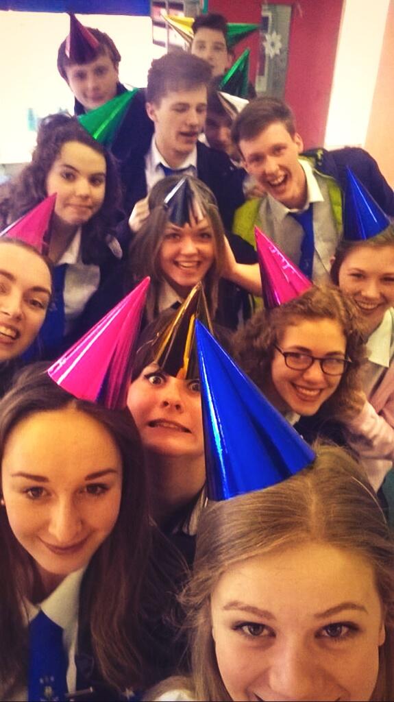 the final time of duties for these guys, senior prefect Catriona and Hannah made muffins and gave them party hats.