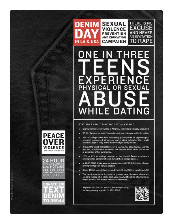 Statistics about #teens and #sexualviolence #sexualassault #rape #TTUDenimDay #DenimDay