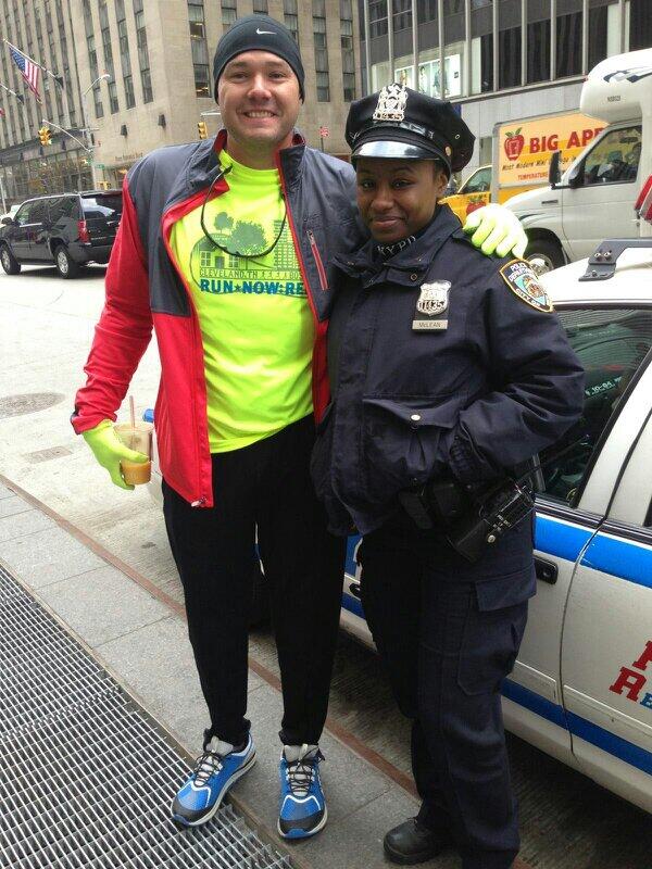 NYPD you're great! Stopped with us <a href="/RunNowRelay/">Run Now Relay</a> last week. #myNYPD