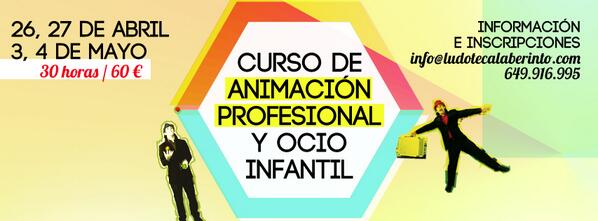 ociolaberinto's tweet photo. ÚLTIMA LLAMADA! Quien se venga a nuestro GRAN #CURSO DE #ANIMACIÓN en #MÁLAGA, que levante la mano (o llame por telé… http://t.co/DEOTkp8Tjb