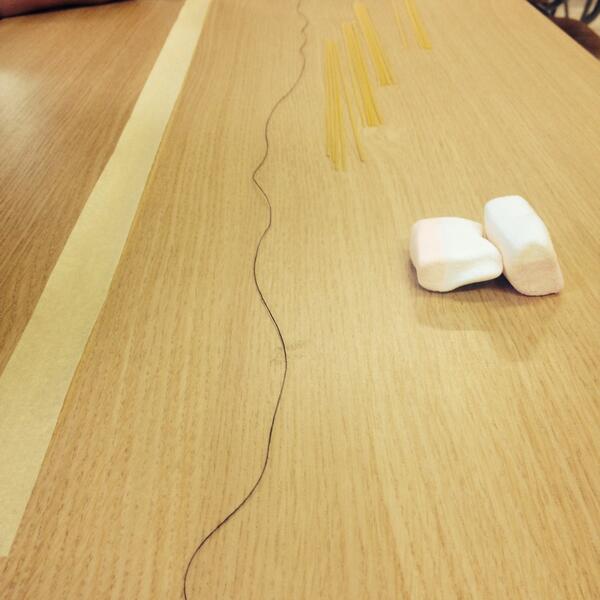 Wemanity's tweet image. Et c&apos;est parti pour le #marshmallowchallenge animé par @NonoDNH et @pedautreppe #agileafterwork #BXL #agilegame