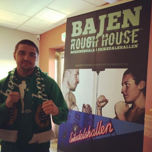 Glöm inte Bajen Rough House andra maj! SMguld vinnaren Leon Chartoi ska gå match bla! Slå Bajen slå 👊💚