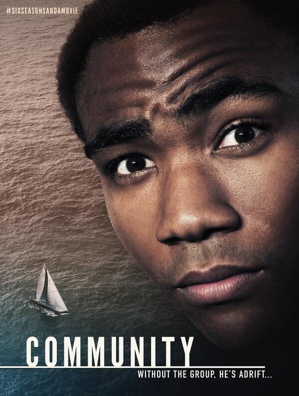 violincatherine's tweet image. Here's today's #sixseasonsandamovie movie poster image, presented with love to Community fans worldwide: