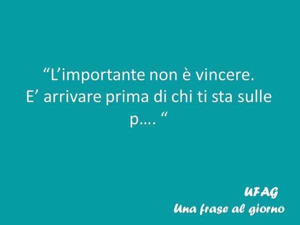 L'importanza di vincere...