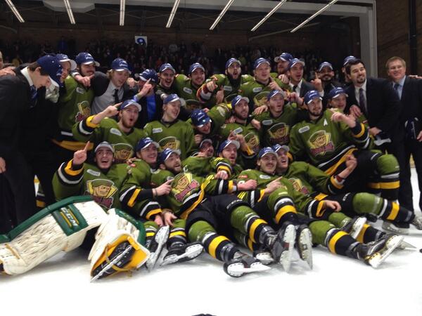 #easternconferencechamps <a href="/OHLBattalion/">North Bay Battalion</a> to play either <a href="/Storm_City/">Guelph Storm</a> or <a href="/ErieOtters/">Erie Otters 🦦</a> in <a href="/OHLHockey/">Ontario Hockey League</a> final
