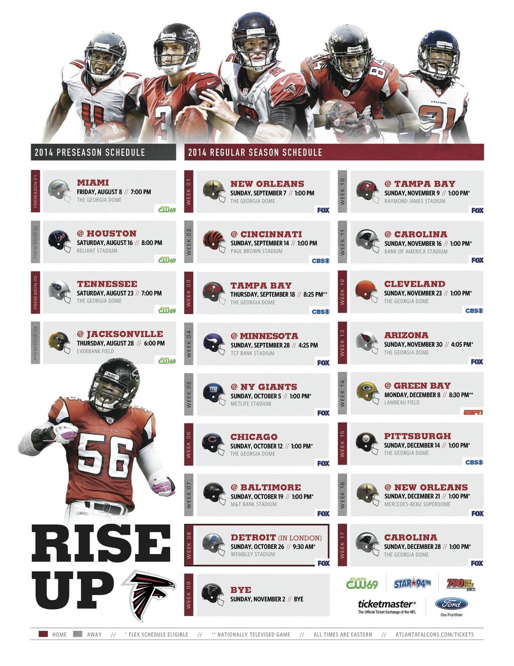 Falcons 2022 Schedule Atlanta Falcons On Twitter: "Here It Is! Your 2014 Atlanta Falcons Schedule.  Download It Here: Http://T.co/5Aihjkyrnp #Riseup Http://T.co/3Roiumg4Ed" /  Twitter