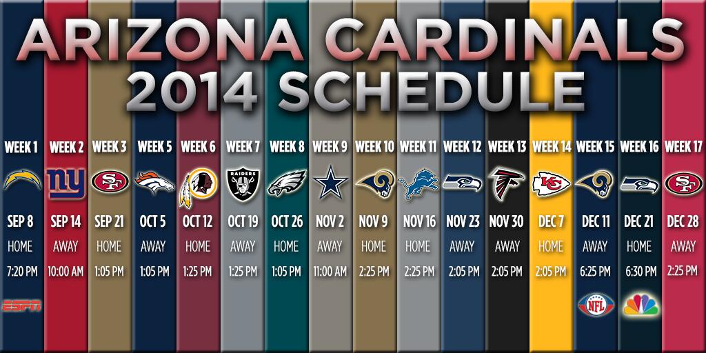 Arizona Cardinals on Twitter: "Three prime time games highlight #