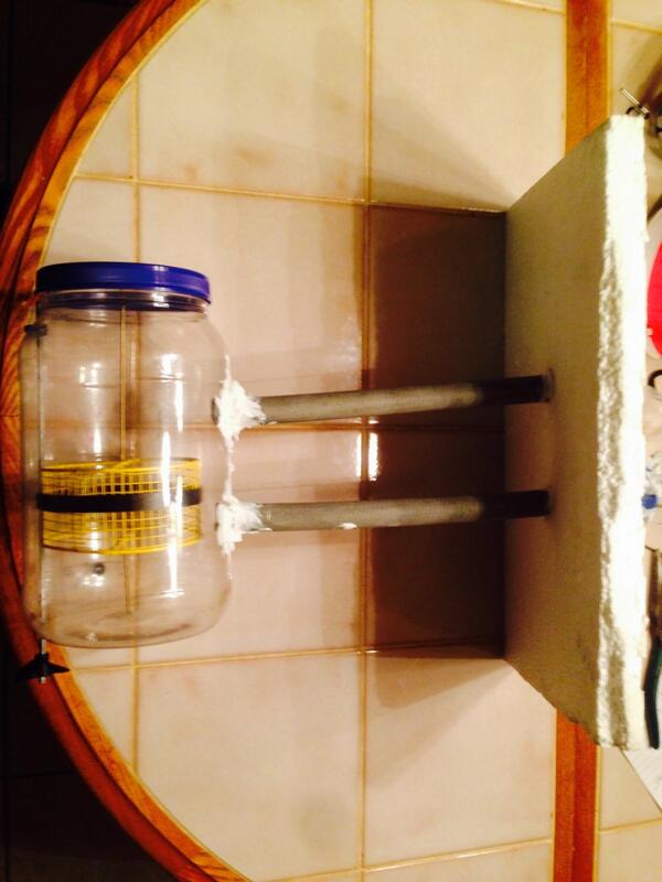 CraigSeiler's tweet photo. Science fair - hamster submarine. Hoses provide fresh air. No animals were harmed in the making of this project. http://t.co/8qbItsYUtd