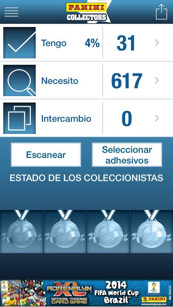 AreliPaz's tweet photo. Sรณlo me faltan 617 pa ' llenar mi รกlbum... Pero esta vez #paniniapp informa http://t.co/AMJYFtauCm
