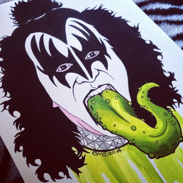 I really should tweet more. :p here's one of <a href="/genesimmons/">Gene Simmons</a> I'm working on :) ✌️