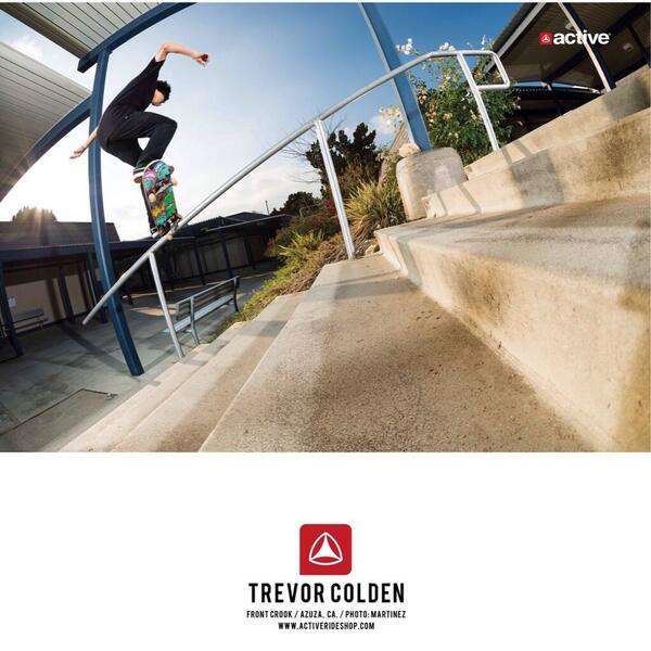 activerideshop's tweet image. #activePro @TrevColden's latest ad, just in time for his @skatemental part dropping this Friday on @thrashermag!!!