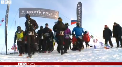 VIDEO: The world's coolest marathon - just watch out for the polar bears bbc.in/1hzKyWj