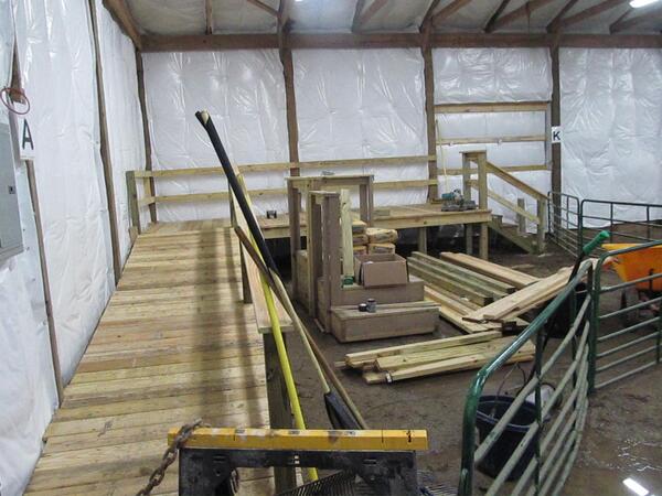 We want to send out a thank you to the awesome volunteers who are helping us build a ramp for our new indoor arena!