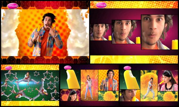 HaadiBinArshad's tweet photo. A collage of the Mango Vanilla Ice On commercial with Madiha Imam http://t.co/i3wQHHmmc7