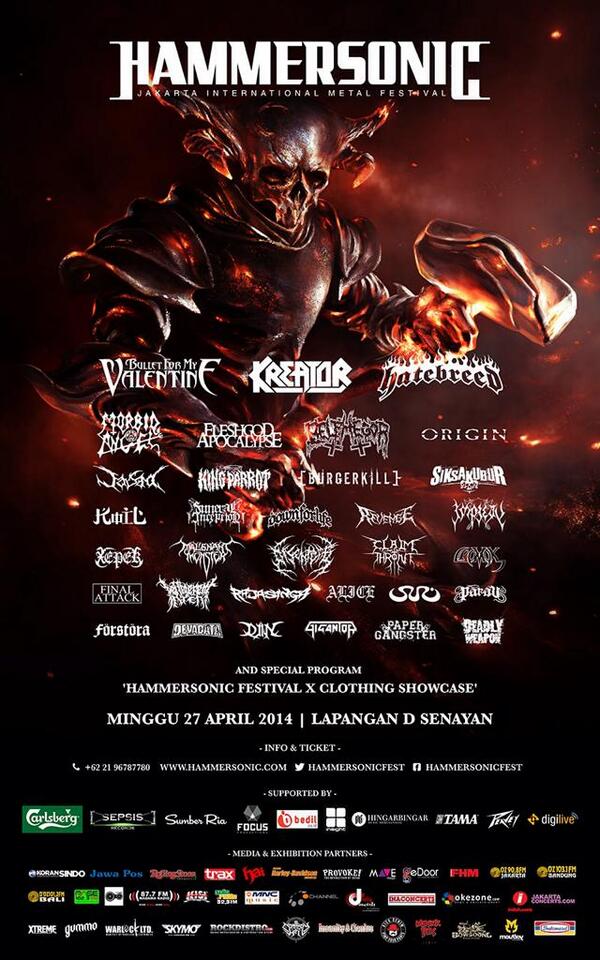 hammersonicfest's tweet image. #Hammersonic2014; @Forstora @DEVADATA_HC @djindeath @GIGANTORINDO and more bands. 27 April @ Lap. D Senayan Jakarta.