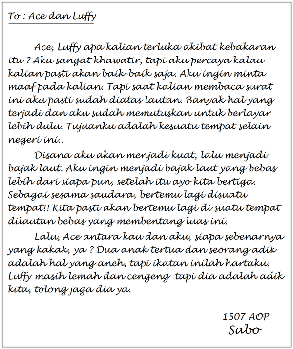 WikiaOnePiece's tweet photo. Pesan Sabo untuk Ace dan Luffy http://t.co/fAz4d4aCdo