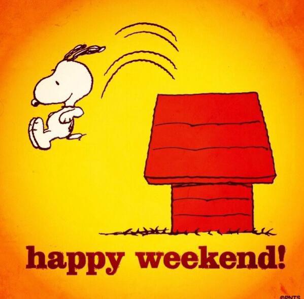 Snoopy's tweet image. Happy Weekend!