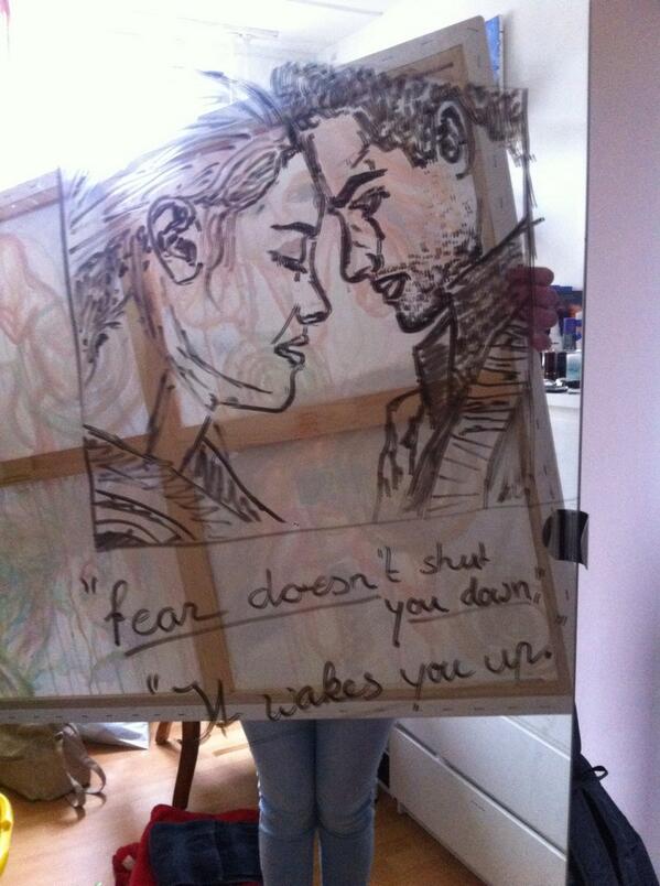 gelbrich__'s tweet photo. Fear doesn't shut you down, it makes you stronger. Made on my mirror #VoteTris @VeronicaRoth @Divergent http://t.co/bF9XIpVUa9