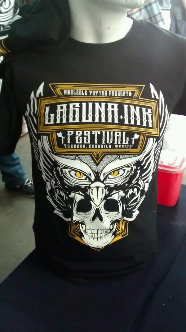 LagunaInkFest's tweet photo. Playera oficial de la expo $150 ;) llevate la tuya!! http://t.co/cXmWyIzc6e