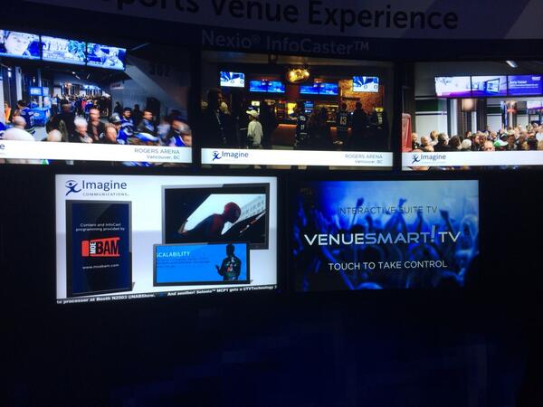 liquidvizn's tweet photo. Great week @nabshow #MOEBAM! Introduces #venuesmart!tv with @imagine_comms interactive suite tv for your venue. http://t.co/ZZ3FTLzFxD