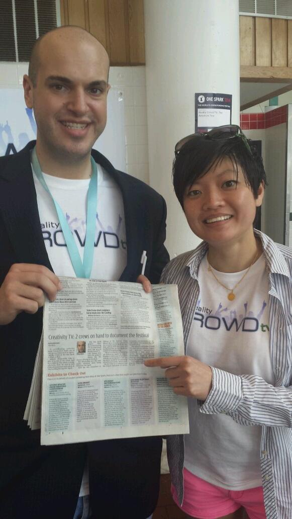 StephenCaggiano's tweet photo. Whoo Hoo! RT @RealityCrowdTV: We made the #Florida times union. Vote for project 20418. #OneSpark #OneSpark2014 http://t.co/5N2XywBUGL