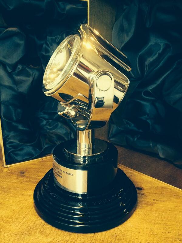 Our shiny award finally arrived <a href="/pusherlives/">Pusher</a> thankyou! #keyartaward #music #startrekintodarkness #trailer