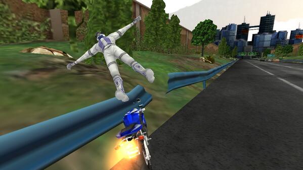 I'm blazing through traffic in the Free game Highway Rider!  Lets Ride. #highwayrider georiot.co/99h