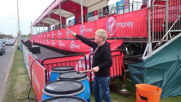 Good luck to everyone for the <a href="/LondonMarathon/">TCS London Marathon</a>. STOMP sound team are busy preparing for our performance at the start.